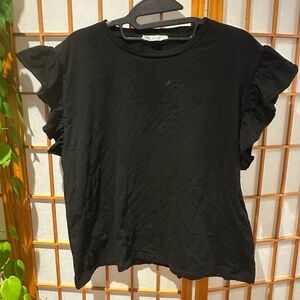 ZARA Ruffle T-Shirt